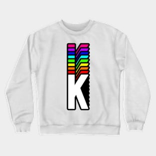 Rainbow Letter, K Crewneck Sweatshirt